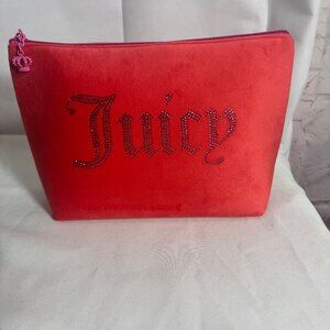 Juicy Couture Velour or similar soft fabric exterior makeup/ cosmetic case